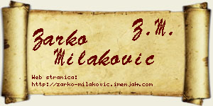 Žarko Milaković vizit kartica